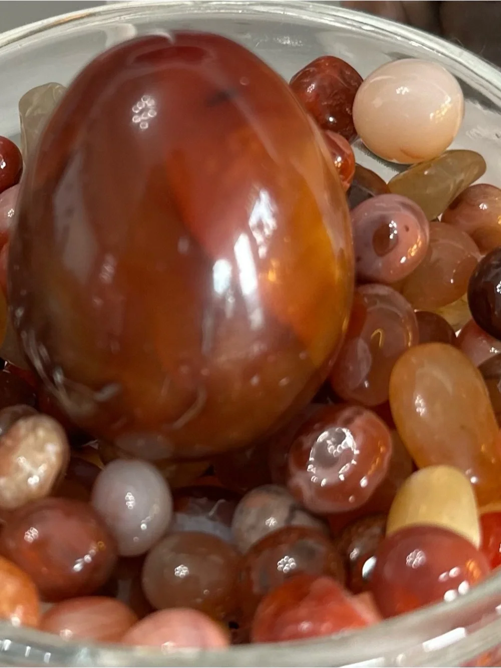 Red Jasper Crystal Egg • Polished Natural Stone • Boho Home Decor • Meditation